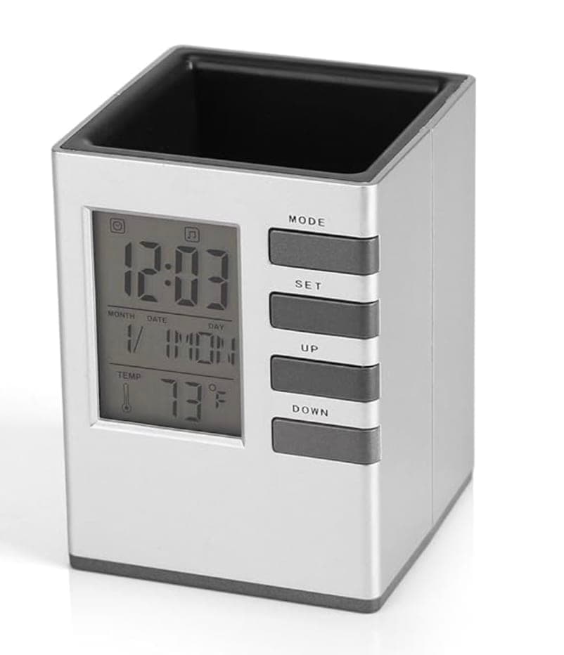 Digital LCD Screen Temperature Display Alarm Clock